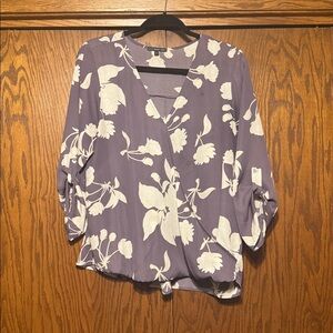 West Kei Purple Floral Blouse